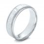  Platinum Platinum Men's Hammered Finish Band - Three-Quarter View -  101191 - Thumbnail