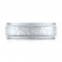 14k White Gold 14k White Gold Men's Hammered Finish Band - Top View -  101191 - Thumbnail