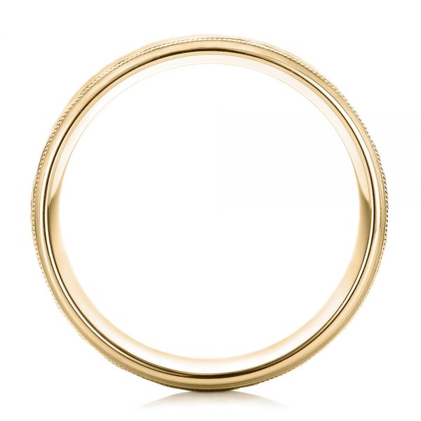 14k Yellow Gold 14k Yellow Gold Men's Hammered Finish Band - Front View -  101191