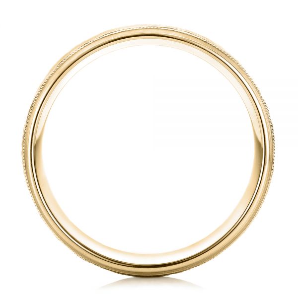 14k Yellow Gold 14k Yellow Gold Men's Hammered Finish Band - Front View - 101191