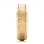 18k Yellow Gold 18k Yellow Gold Men's Hammered Finish Band - Side View -  101191 - Thumbnail