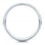 14k White Gold Men's Hammered Finish Band - Front View -  101190 - Thumbnail