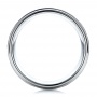 Men's Hammered Finish White Tungsten Band - Front View -  1356 - Thumbnail