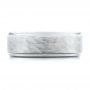 Men's Hammered Finish White Tungsten Band - Top View -  1356 - Thumbnail