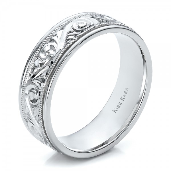 ... Men's Wedding Rings â€º Hand Engraved Men's Wedding Band - Kirk Kara