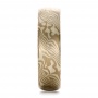 Men's Mokume Half Round Band - Side View -  100523 - Thumbnail