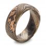 Men's Mokume Wedding Band - Three-Quarter View -  102539 - Thumbnail