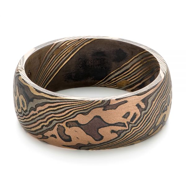 Men's Mokume Wedding Band #102539 - Seattle Bellevue | Joseph Jewelry