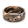 Men's Mokume Wedding Band - Flat View -  103893 - Thumbnail