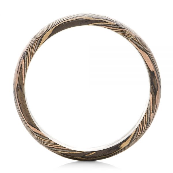 Men's Mokume Wedding Band - Front View - 102539