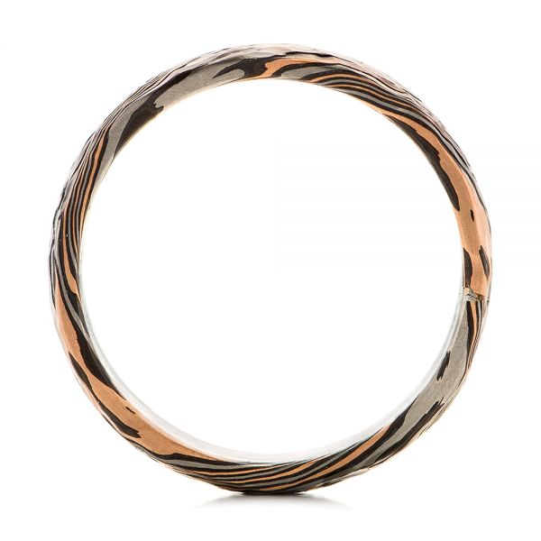 Men's Mokume Wedding Band - Front View - 103893
