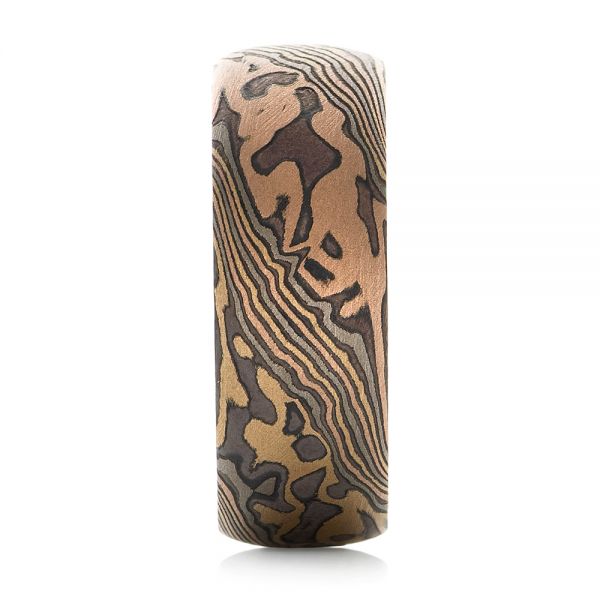 Men's Mokume Wedding Band - Side View - 102539