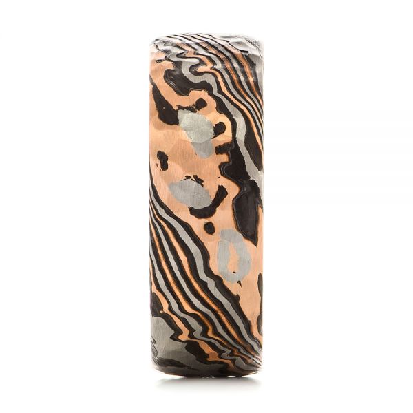 Men's Mokume Wedding Band - Side View - 103893