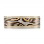 Men's Unplated Mokume Wedding Band - Top View -  103892 - Thumbnail