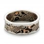 Men's Mokume Wedding Band - Flat View -  102829 - Thumbnail