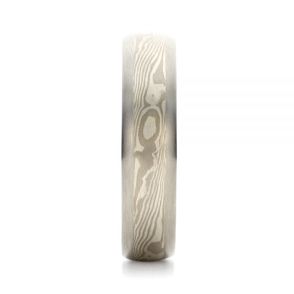 Men's Mokume Wedding Band - Side View -  1463