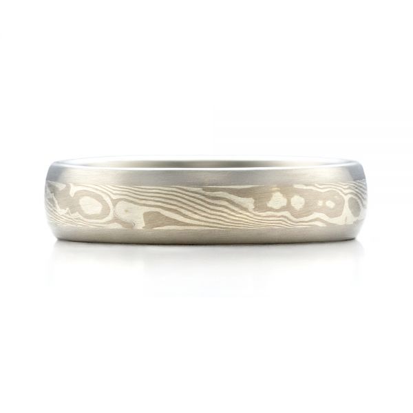 Men's Mokume Wedding Band - Top View -  1463