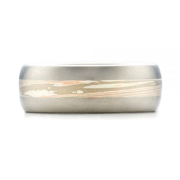 Men's Mokume Wedding Band - Top View -  1464