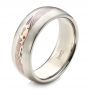 Men's Mokume Wedding Band - Three-Quarter View -  1465 - Thumbnail