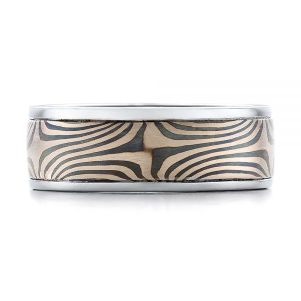 Men's Mokume Wedding Band - Top View - 102130