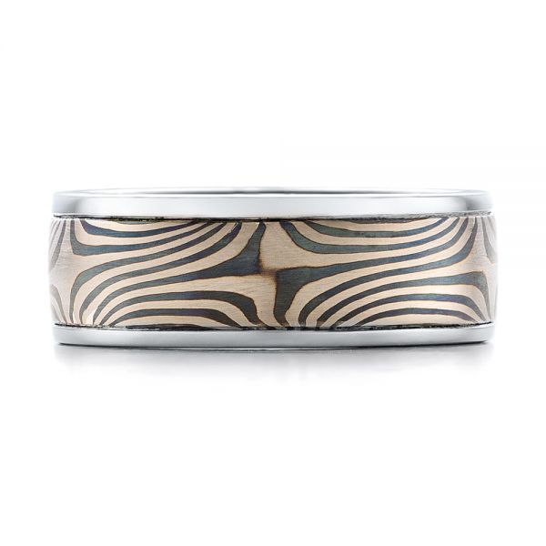 Men's Mokume Wedding Band - Top View -  102130