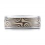 Men's Mokume Wedding Band - Top View -  102130 - Thumbnail