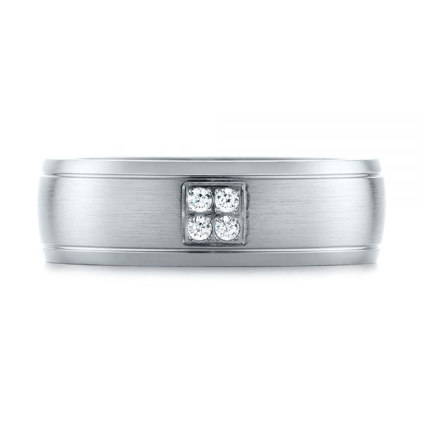 Men's Quad Diamond Wedding Band - Top View -  103970