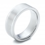 Men's Satin Finish White Tungsten Band - Three-Quarter View -  101197 - Thumbnail