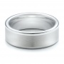Men's Satin Finish White Tungsten Band - Flat View -  101197 - Thumbnail