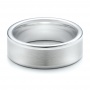 Men's Satin Finish White Tungsten Band - Flat View -  101197 - Thumbnail