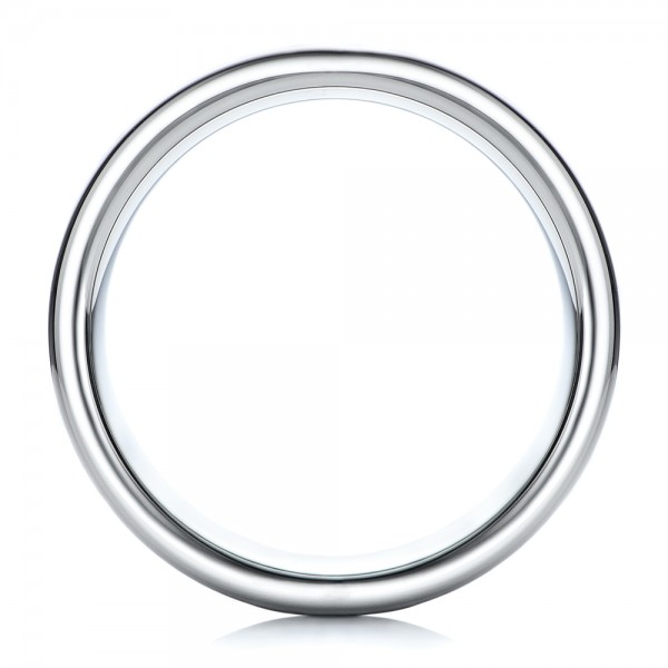 Men's Satin Finish White Tungsten Band - Front View -  101197