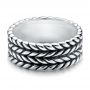 Men's Sterling Silver Braided Band - Flat View -  101206 - Thumbnail