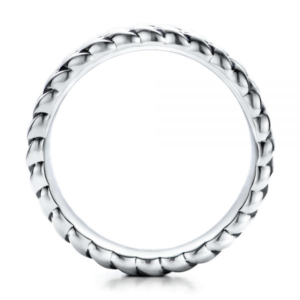 Men's Sterling Silver Braided Band - Front View -  101206