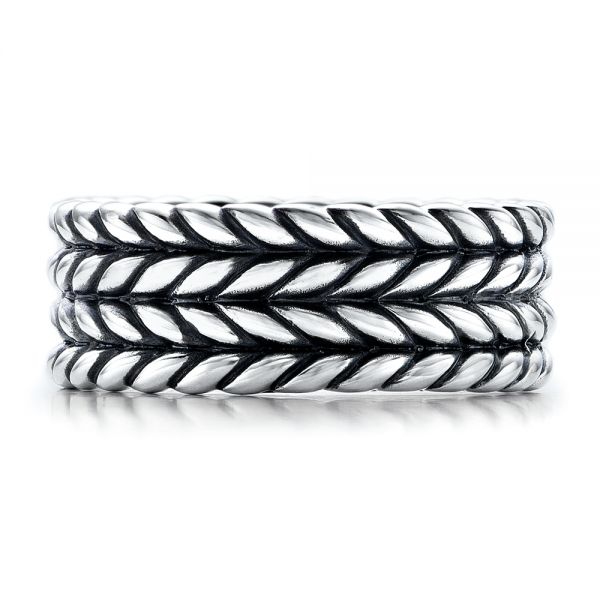 Men's Sterling Silver Braided Band - Top View -  101206