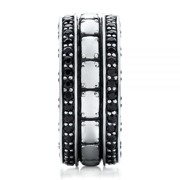 Men's Sterling Silver Brick Band - Side View -  101177
