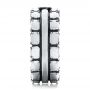 Men's Sterling Silver Brick Band - Side View -  101179 - Thumbnail