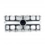 Men's Sterling Silver Brick Band - Top View -  101179 - Thumbnail