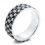 Men's Sterling Silver Woven Band - Three-Quarter View -  101210 - Thumbnail