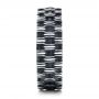 Men's Sterling Silver Woven Band - Side View -  101210 - Thumbnail