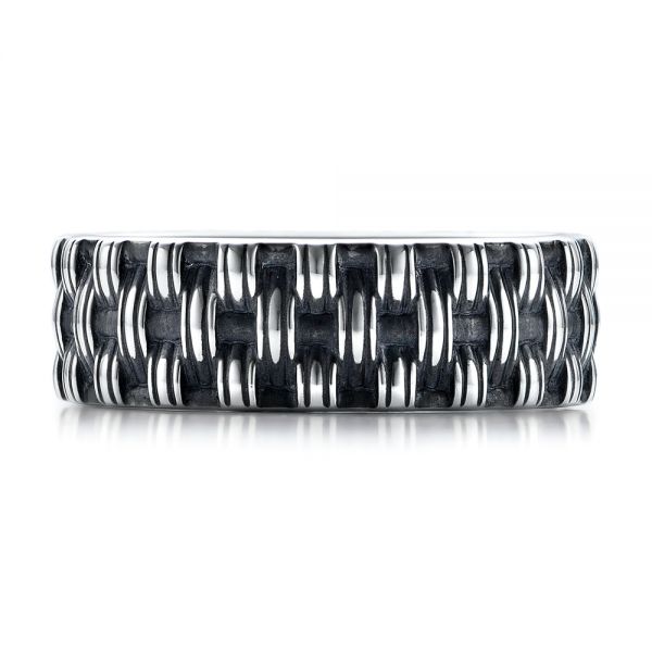 Men's Sterling Silver Woven Band - Top View -  101210