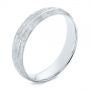  Platinum Platinum Men's Textured Wedding Band - Three-Quarter View -  105704 - Thumbnail