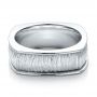  Platinum Platinum Men's Textured Wedding Band - Flat View -  100168 - Thumbnail