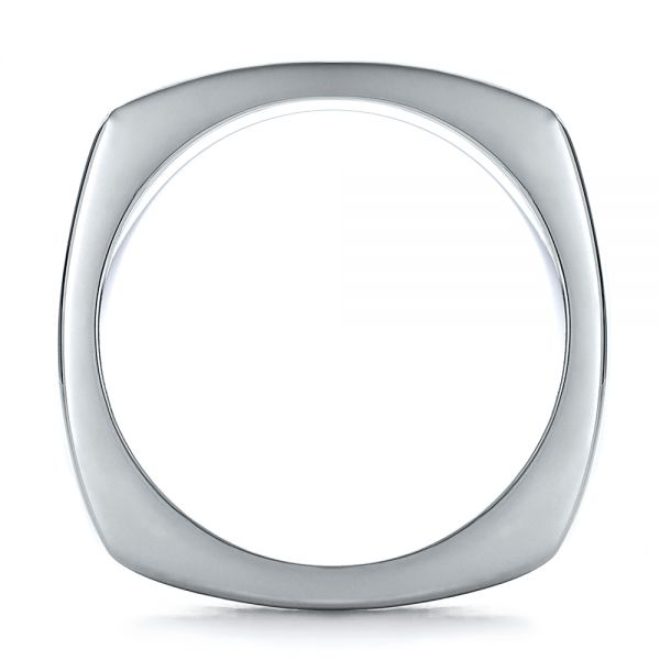  Platinum Platinum Men's Textured Wedding Band - Front View -  100168