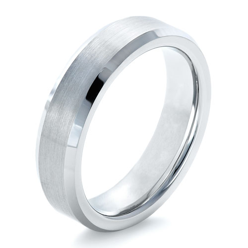 Men's Tungsten Ring - Three-Quarter View -  1370