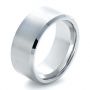  Platinum Men's Tungsten Ring - Three-Quarter View -  1371 - Thumbnail