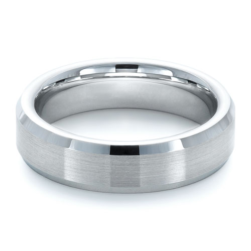 Men's Tungsten Ring - Flat View -  1370