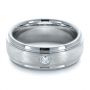 Men's Tungsten Ring With Diamond - Flat View -  1363 - Thumbnail