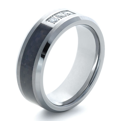 ... Jewelry â€º Men's Wedding Rings â€º Men's Tungsten Ring with Diamonds