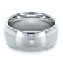 Men's Tungsten Ring With Diamonds - Flat View -  1367 - Thumbnail