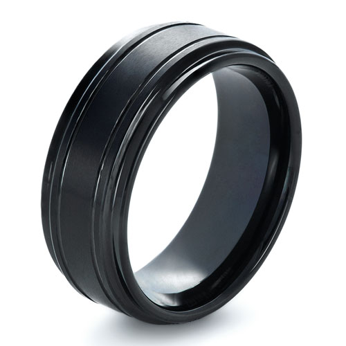 Men's Tungsten Ring with Side Rails - Image